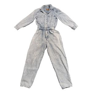 Vintage Calvin Klein 80s Denim Jumpsuit Romper Sz 9/10 Limited Edition Made USA